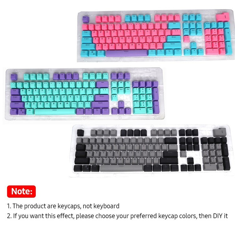 For Mechanical Keyboard 104 Keys Injection Molding PBT Keycap Set - Black
