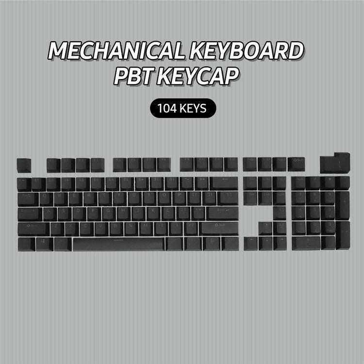For Mechanical Keyboard 104 Keys Injection Molding PBT Keycap Set - Black