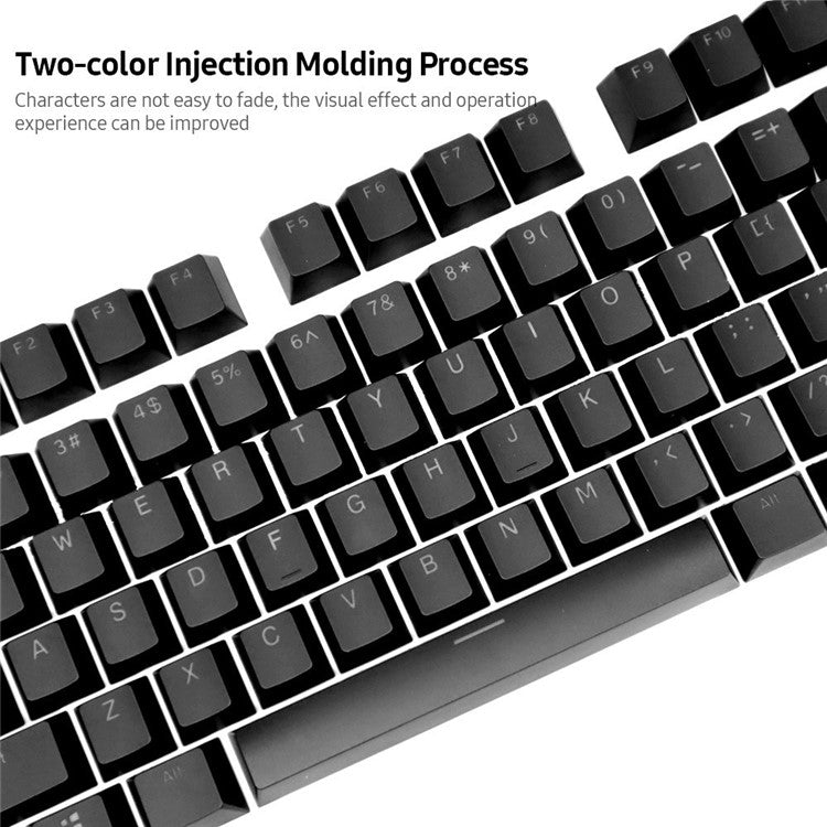 For Mechanical Keyboard 104 Keys Injection Molding PBT Keycap Set - Red