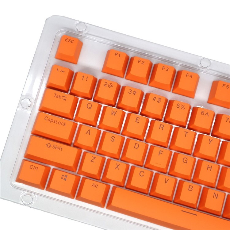 For Mechanical Keyboard 104 Keys Injection Molding PBT Keycap Set - Orange