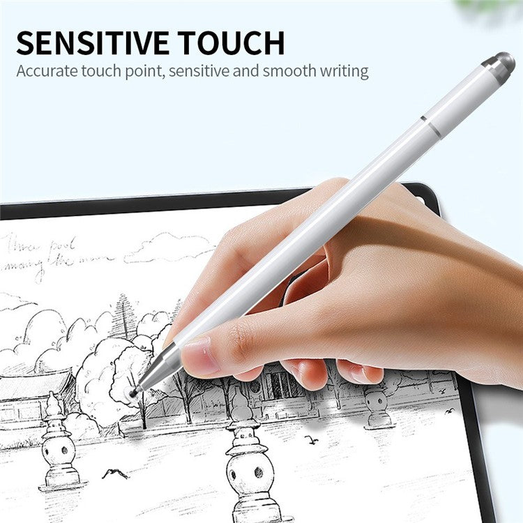Universal Passive Stylus Pen Capacitive Pen Sensitive Touch Smooth Writing for Android iOS Systems - White