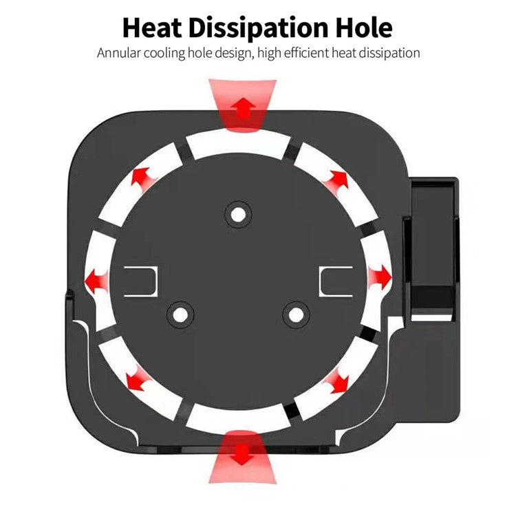 For Apple TV2/3/4/5/6 Wall-mounted Set-top Box Stand with Remote Control Protective Case - Black+Black