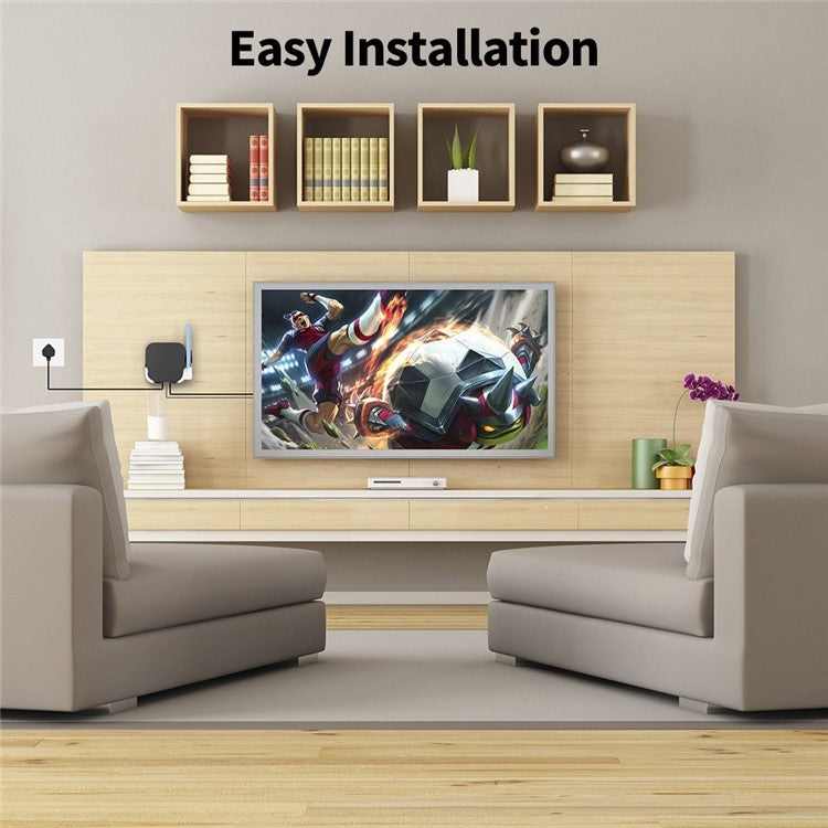 For Apple TV2/3/4/5/6 Wall-mounted Set-top Box Stand with Remote Control Protective Case - Black+Blue