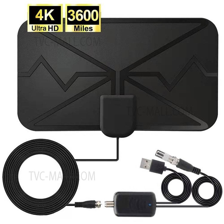 Amplified DVB-T HD Digital TV Antenna Long 3600 Miles Range Reception 4K Indoor Outdoor Antenna with Amplifier Signal