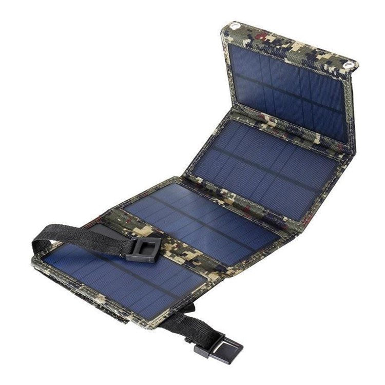 USB Solar Charger 20W Weather-Proof Durable Portable Foldable Solar Panel Phone Charger for Camping Outdoors for iPhone/Android Smartphones/iPads/Android Tablets