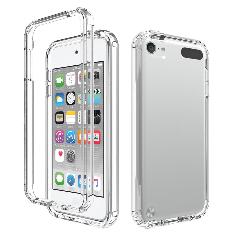 Transparent Hybrid Shockproof Phone Case Cover for iPod Touch 5/6/7, High Clarity Protective Back Cover