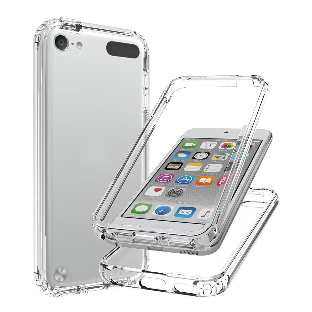 Transparent Hybrid Shockproof Phone Case Cover for iPod Touch 5/6/7, High Clarity Protective Back Cover