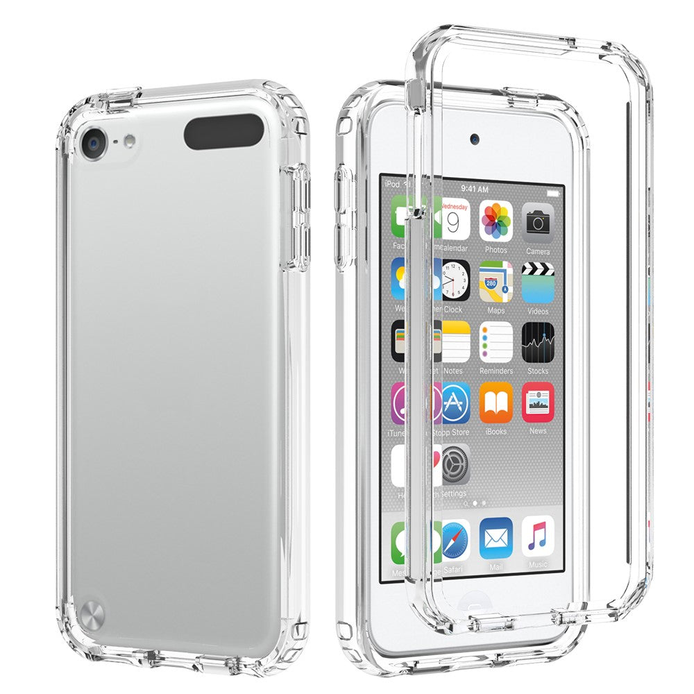 Transparent Hybrid Shockproof Phone Case Cover for iPod Touch 5/6/7, High Clarity Protective Back Cover
