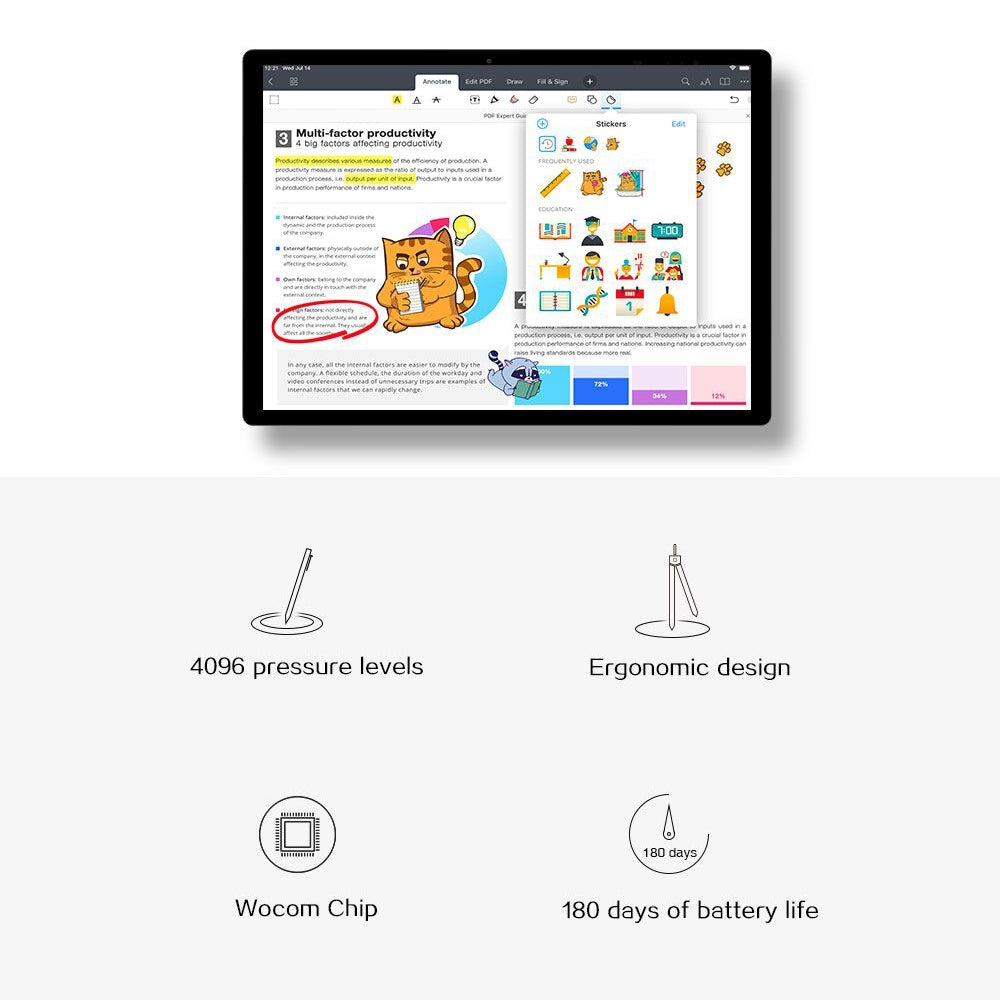 CHUWI HiPen H7 4096 Pressure Levels Sensitivity Metal Body Stylus Pen for Surpad / UBOOK X / Ubook Pro / New UBOOK / New Hi10 X / Hi10 XR / Hi10 Go (WMC0436, WMC0389, WMC0273, WMC0372, WMC0374, WMC7273, WMC0409, WMC1410)(Dark Gray)