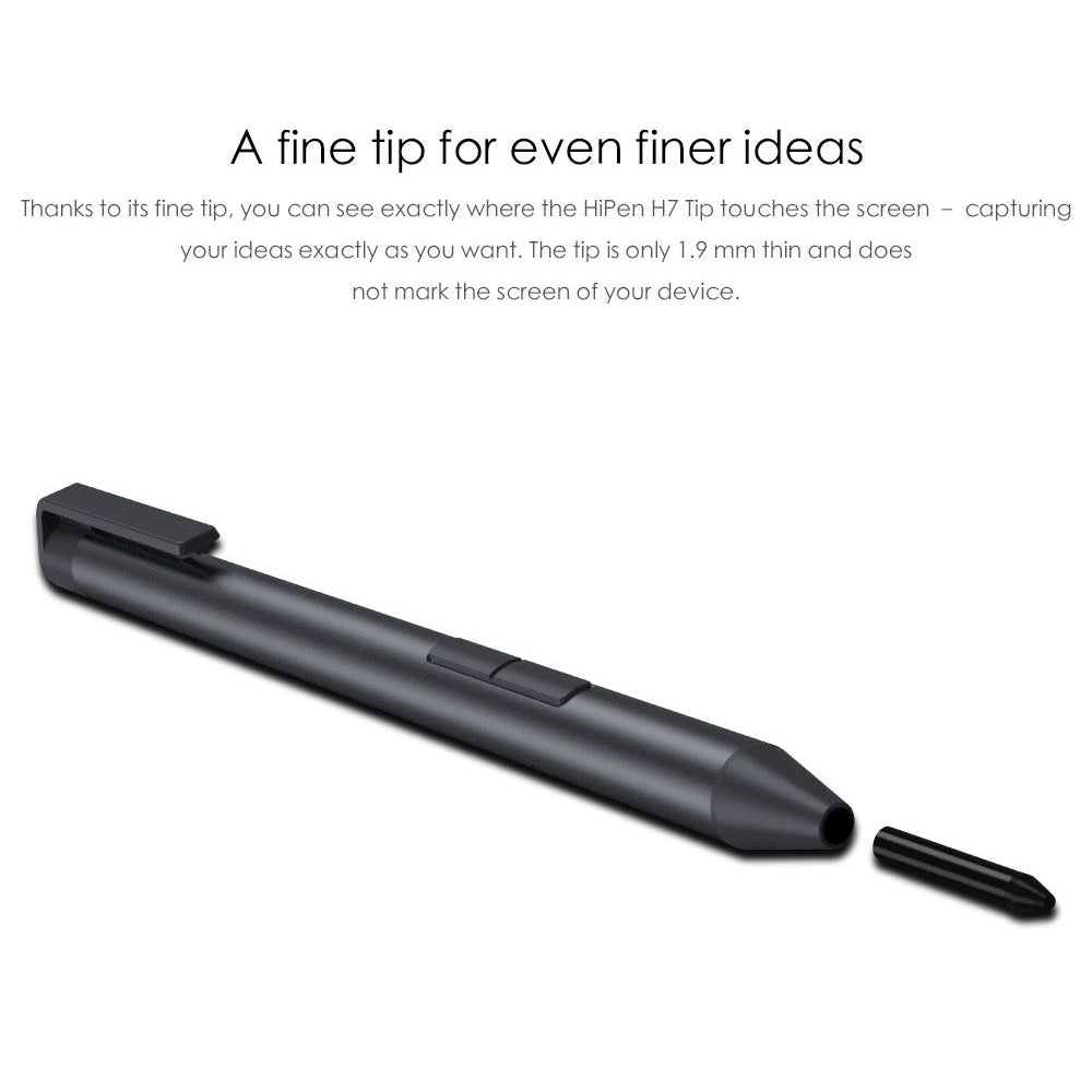 CHUWI HiPen H7 4096 Pressure Levels Sensitivity Metal Body Stylus Pen for Surpad / UBOOK X / Ubook Pro / New UBOOK / New Hi10 X / Hi10 XR / Hi10 Go (WMC0436, WMC0389, WMC0273, WMC0372, WMC0374, WMC7273, WMC0409, WMC1410)(Dark Gray)