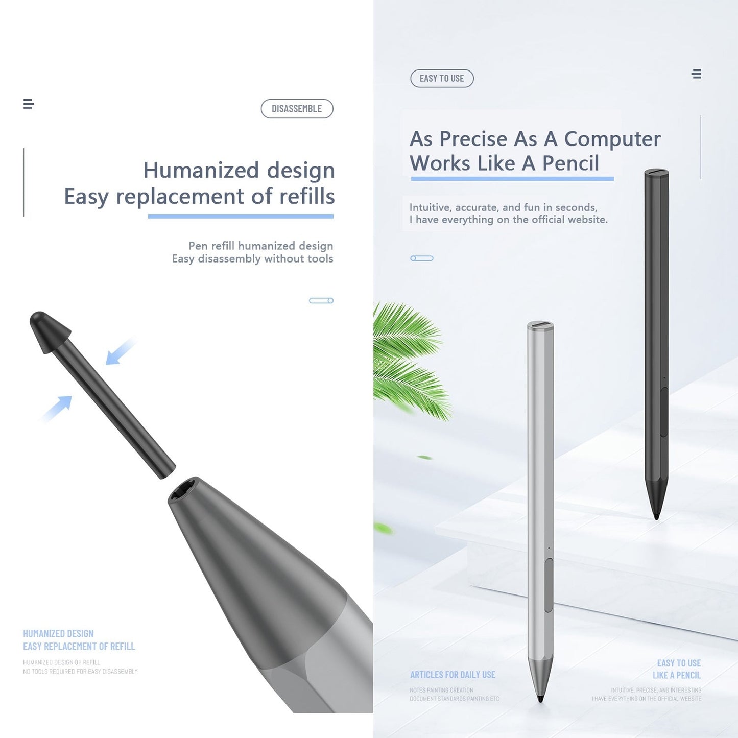 WR18 4096 Micro USB Pressure-Sensitive Stylus Pen(Silver)