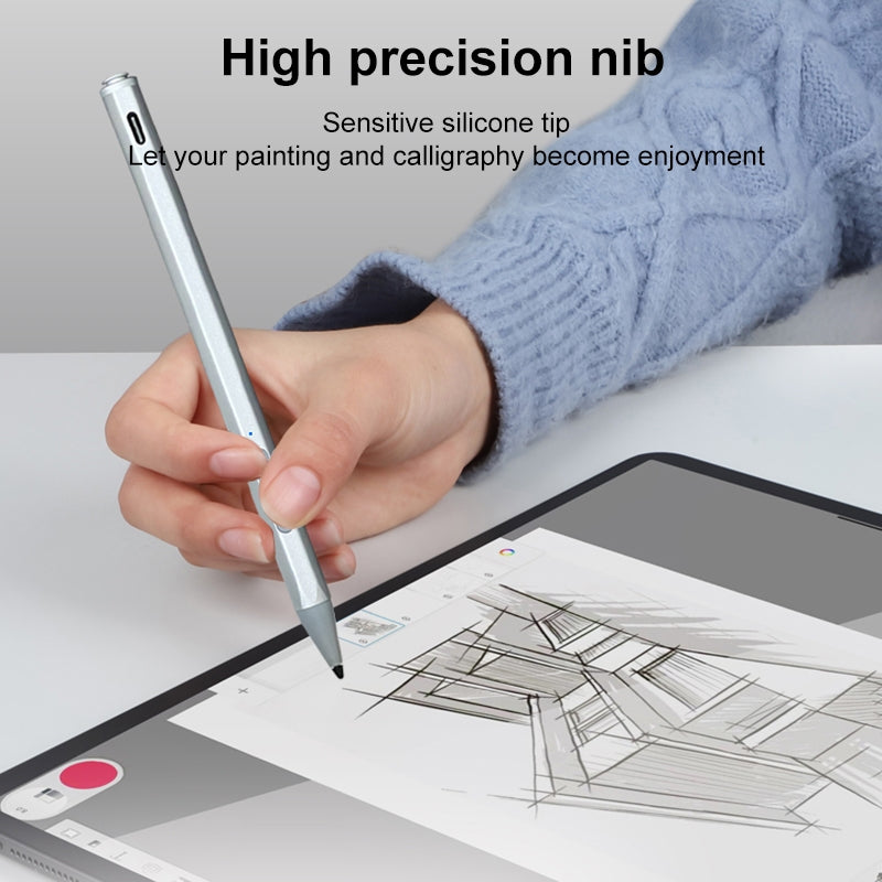 WR19 4096 USB-C/Type-C Pressure-Sensitive Stylus Pen(Silver)