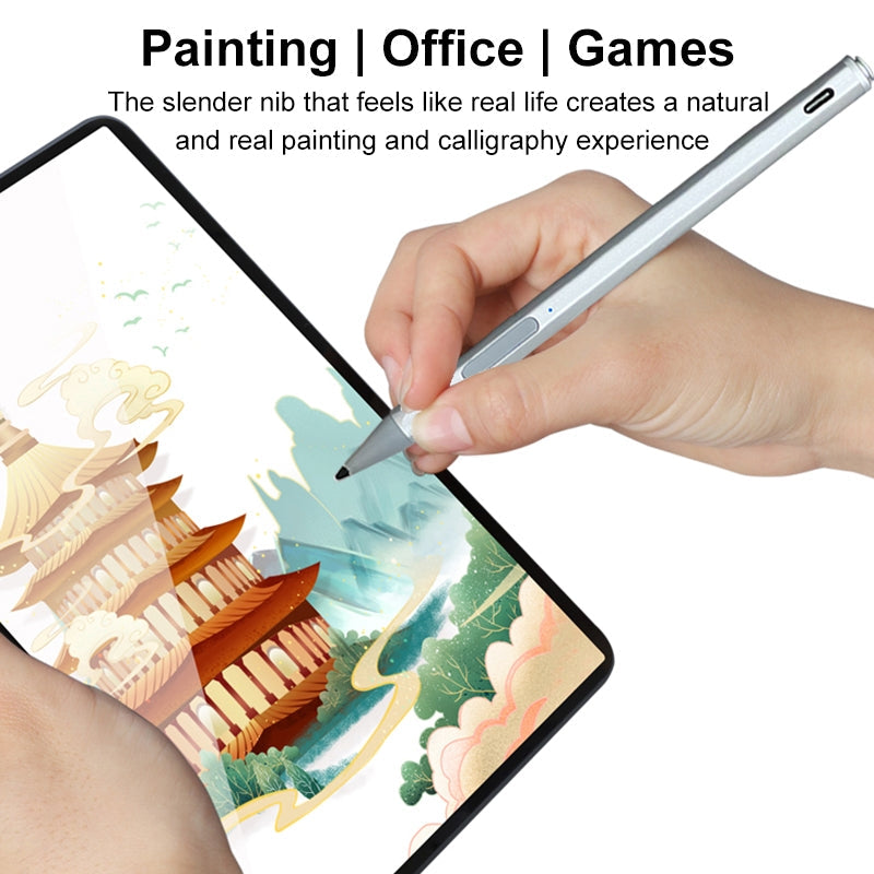 WR19 4096 USB-C/Type-C Pressure-Sensitive Stylus Pen(Silver)