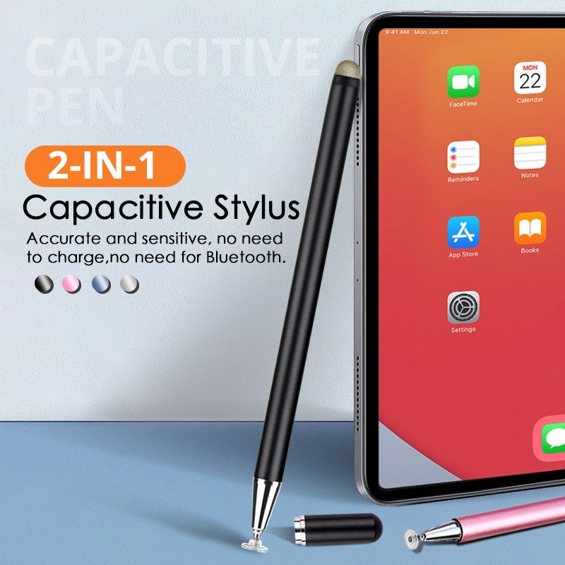 JD02 Universal Magnetic Pen Cap Pan Head + Fiber Cloth 2 in 1 Stylus Pen for Smart Tablets and Mobile Phones (Rose Gold)