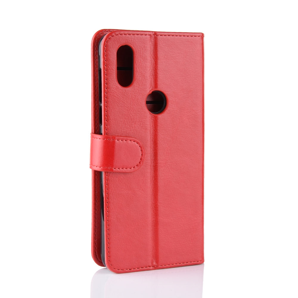 R64 Texture Single Fold Horizontal Flip Leather Case for Xiaomi Mi Mix 3, with Holder & Card Slots & Wallet (Red)