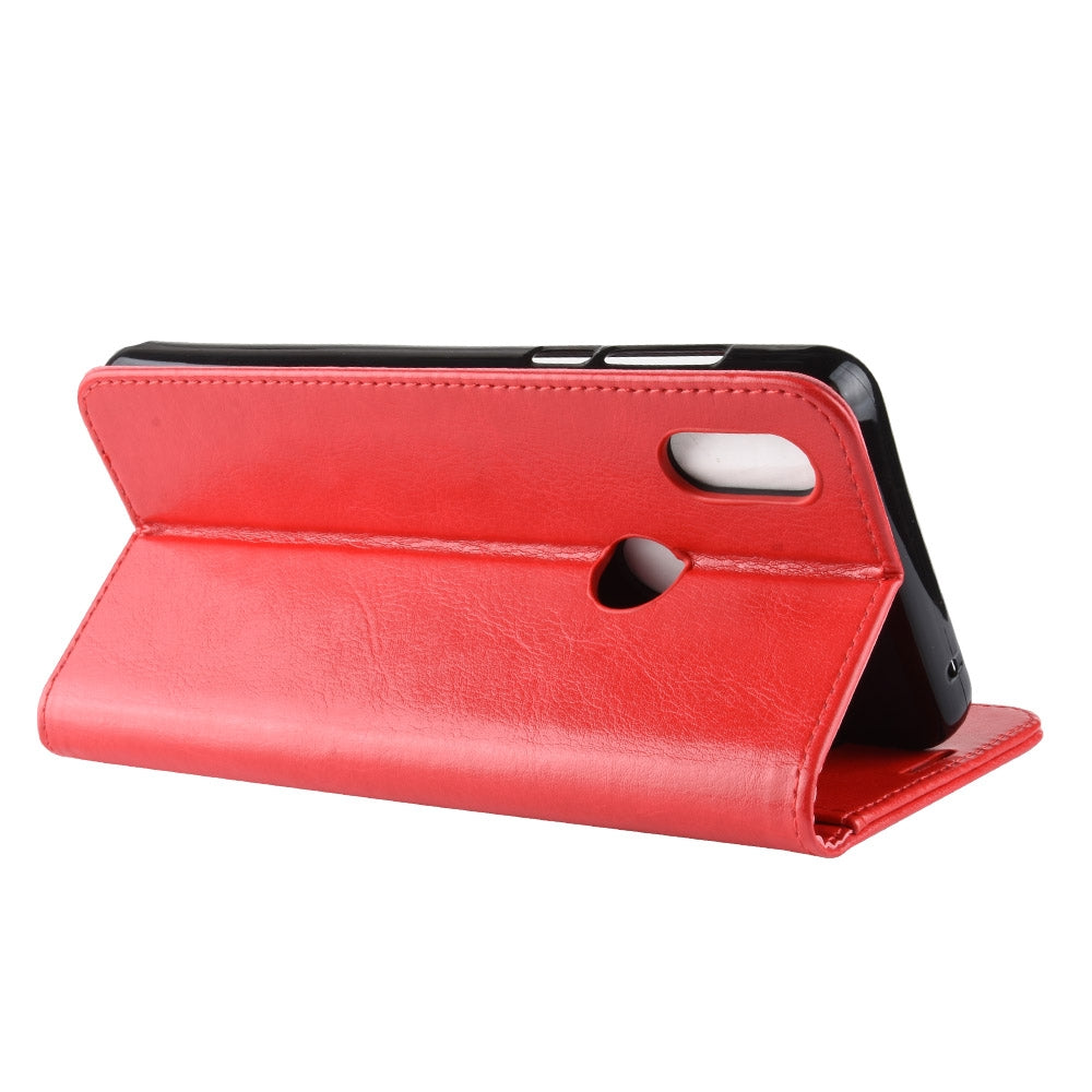 R64 Texture Single Fold Horizontal Flip Leather Case for Xiaomi Mi Mix 3, with Holder & Card Slots & Wallet (Red)