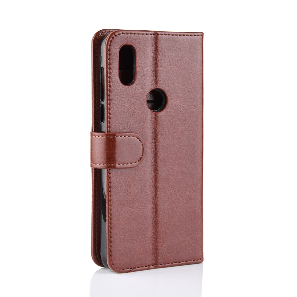 R64 Texture Single Fold Horizontal Flip Leather Case for Xiaomi Mi Mix 3, with Holder & Card Slots & Wallet (Brown)