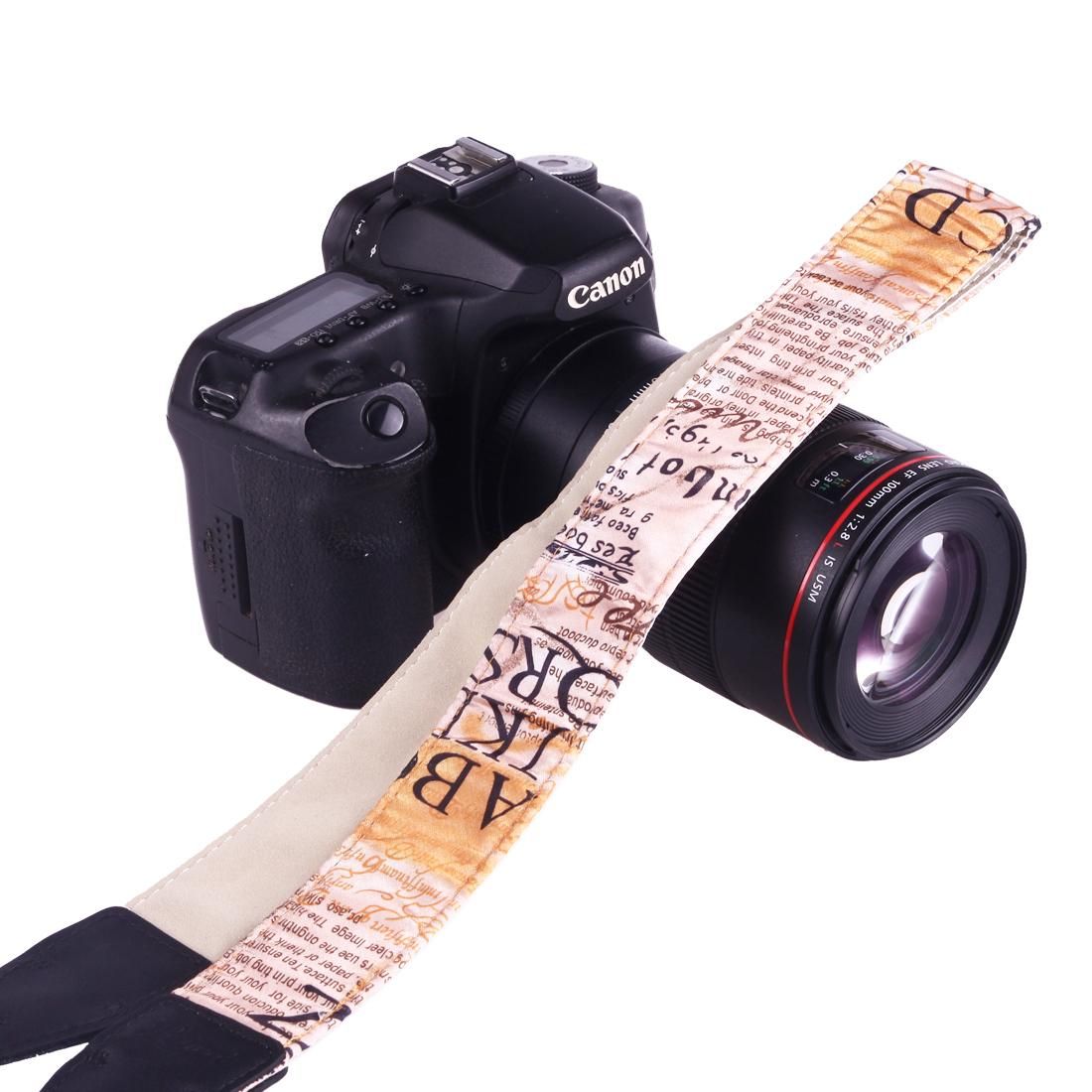 LYNCA LI-04 European and American Style Series Champagne Pattern Universal Genuine Leather Shoulder Neck Strap Camera Strap for Nikon / Canon / Sony / Panasonic / SLR DSLR ILDC (Style3)