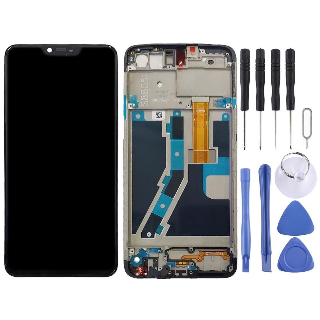 LCD Screen and Digitizer Full Assembly with Frame for OPPO A5 / A3s (Black)