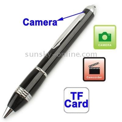 Pen Style DVR with Motion Detection function, Support TF Card, Recording resolution: 1280x960 pixels (Black)
