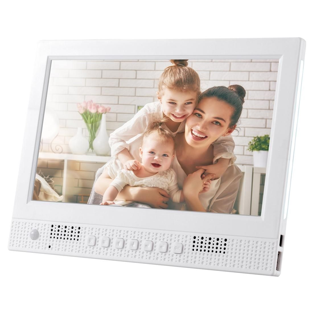 10.1 inch LED Display Multi-media Music & Movie Player Digital Photo Frame with Remote Control, Allwinner E200s Program, Support USB-Disk / SD Card, Body Sensor, Built in Stereo Speaker (Black)