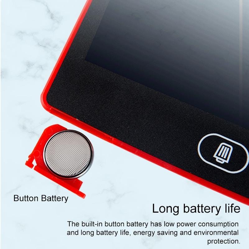 8.5 inch LCD Handwriting Board Children Drawing Graffiti Handwriting Board, Style:Colorful, Frame Color:Red