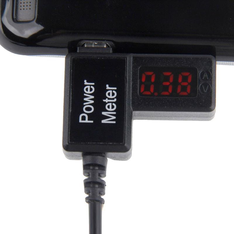 USB Charger with Power Meter Tester Voltage LED Display for Mobile Phones / Tablets, Cable Length: 1m