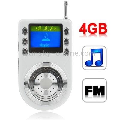 1.5 inch TFT Screen 4GB MP3 Player with Speaker, External Antenna, Support FM Radio (Black)