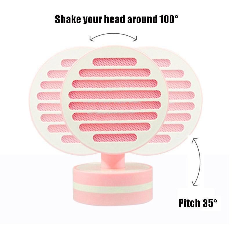 Home Desktop Mini Speedy Portable Heater CN Plug, Style:Grid (Lemon Yellow)