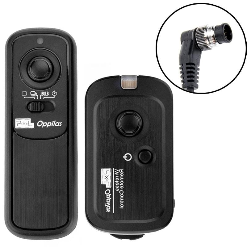 Pixel Oppilas 2.4GHz Wireless Shutter Remote Control for Nikon D1 Series / D2 Series / D3 Series / D700 / D300 / D300s / D200 / N90s / F5 / F6 / F100 / F90 / F90X (Black)