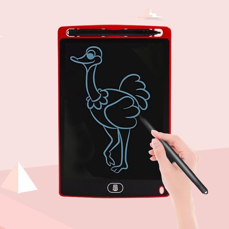 8.5 inch LCD Handwriting Board Children Drawing Graffiti Handwriting Board, Style:Monochrome, Frame Color:Red