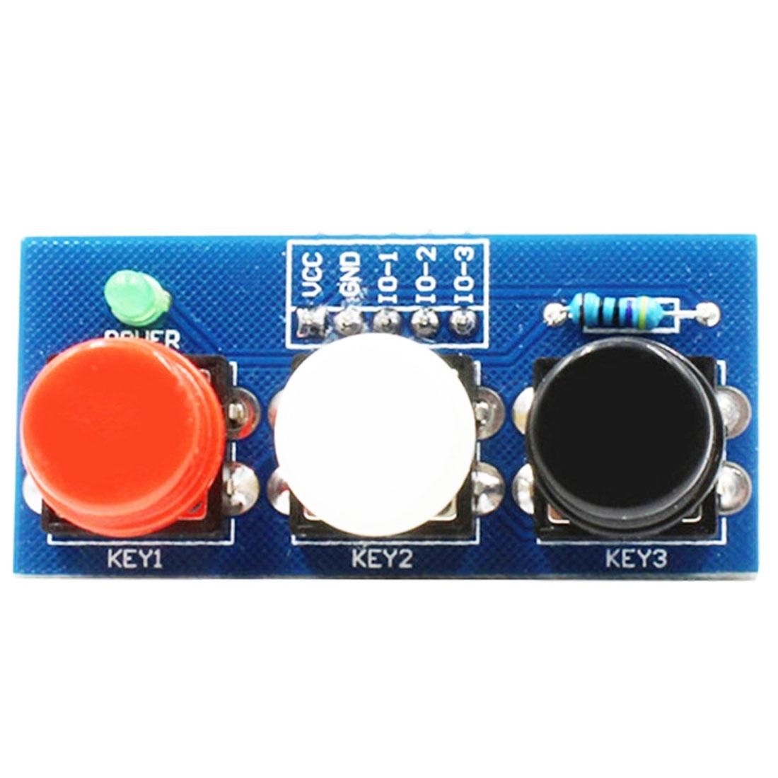 LDTR - Key3 3 - 6V Independent Key Touch Button Module External Keyboard with LED Power Indicator