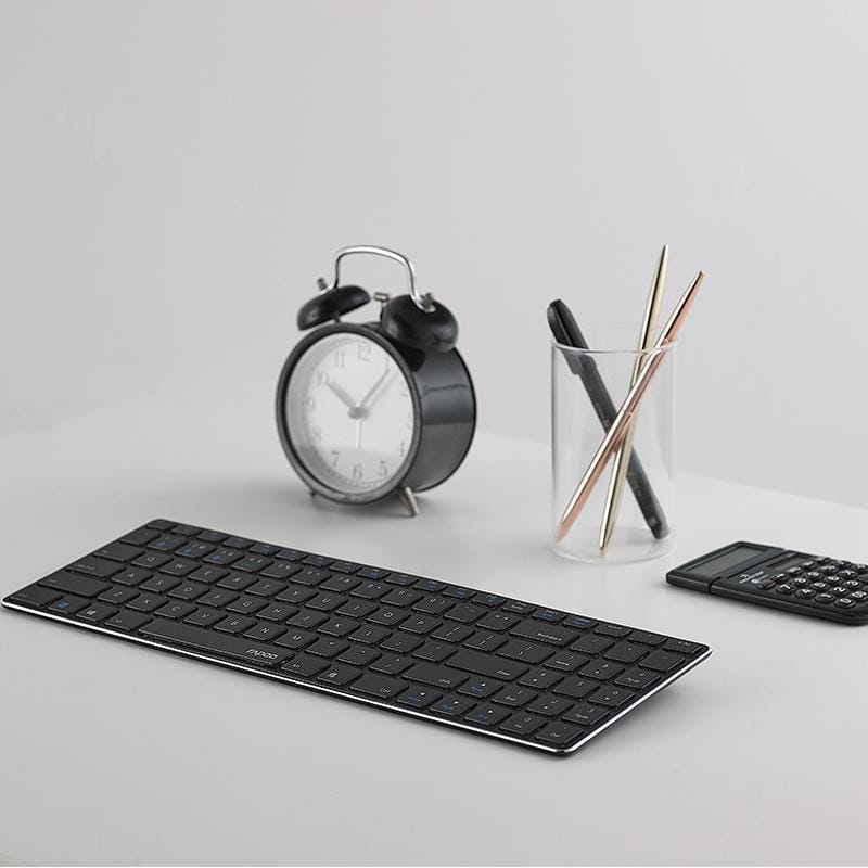Rapoo E9300G 98 Keys Multi-modes Laptop Business Office Multi-mode Wireless Bluetooth Keyboard (Black)