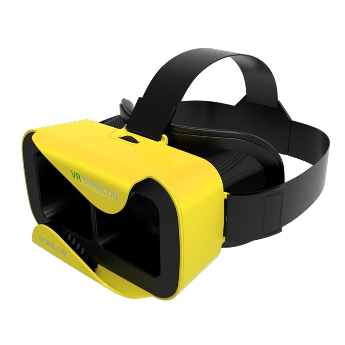 VR SHINECON 3 Xiaocang Virtual Reality 3D Video Glasses for iPhone 6 Plus / Galaxy S7 etc. 4.7 inch - 6.0 inch Android iOS Smartphone (Yellow)