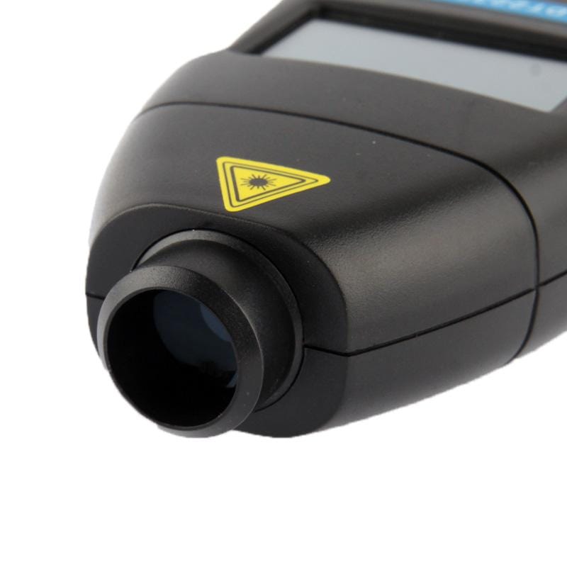 Contact & Non Contact Laser Digital Tachometer (Black)