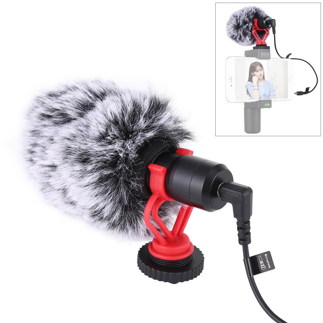 PULUZ Professional Interview Condenser Video Shotgun Microphone with 3.5mm Audio Cable for DSLR & DV Camcorder