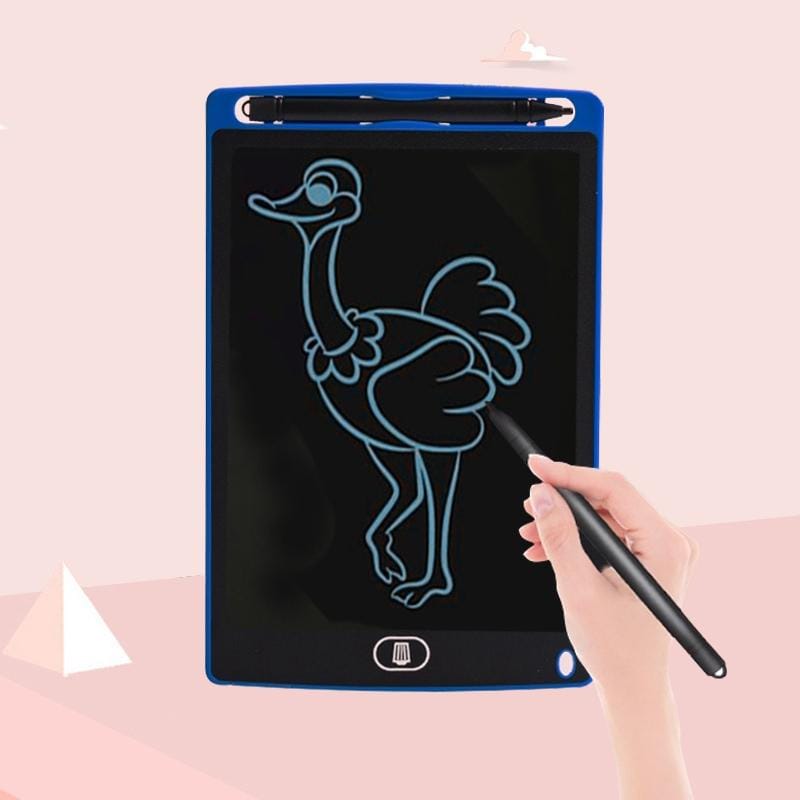 8.5 inch LCD Handwriting Board Children Drawing Graffiti Handwriting Board, Style:Monochrome, Frame Color:Blue