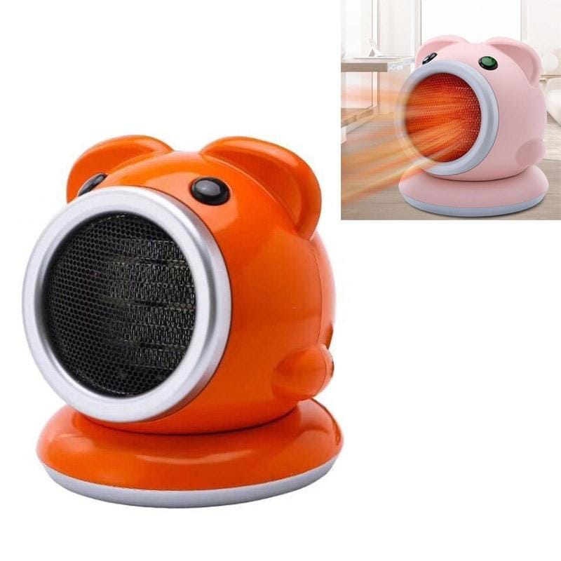 Mini Home Desktop Silent Pig Heater CN Plug, Colour: Orange
