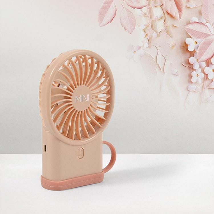 Creative Lanyard Handheld Student USB Charging Mini Fan (Pink)