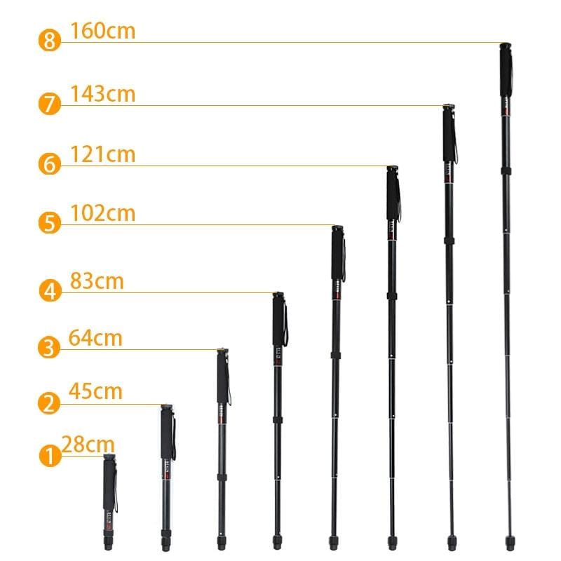 BEXIN P308 Portable Travel Outdoor DSLR Camera Aluminum Alloy Monopod Holder (Black)