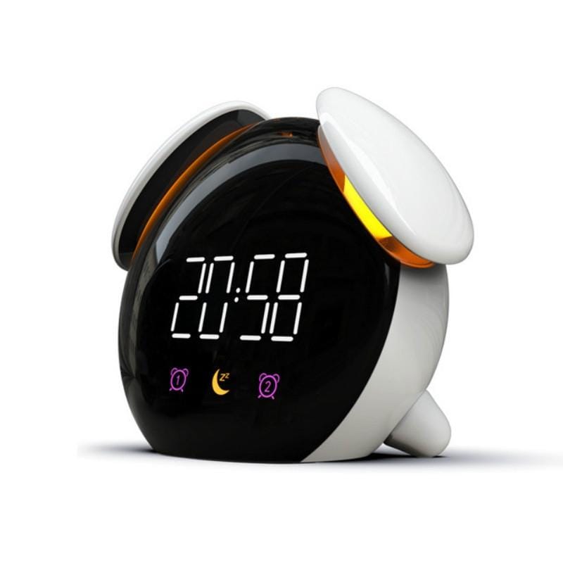 Creative Cartoon Dog Time Voice Broadcast Intelligent Induction Multifunctional Alarm Clock, Style:Alarm Clock (Black)