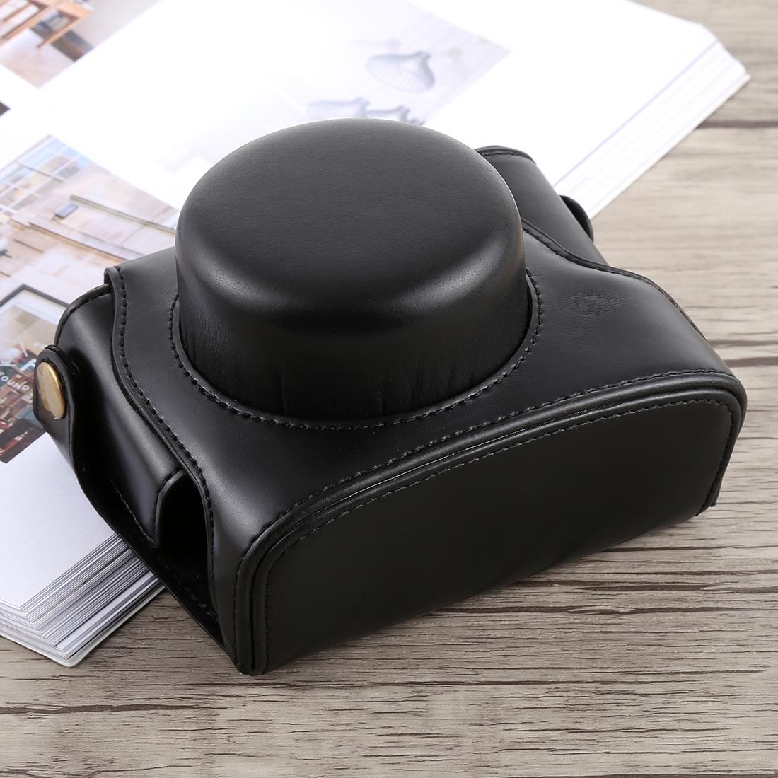 Full Body Camera PU Leather Case Bag with Strap for Panasonic LUMIX LX100 (Coffee)