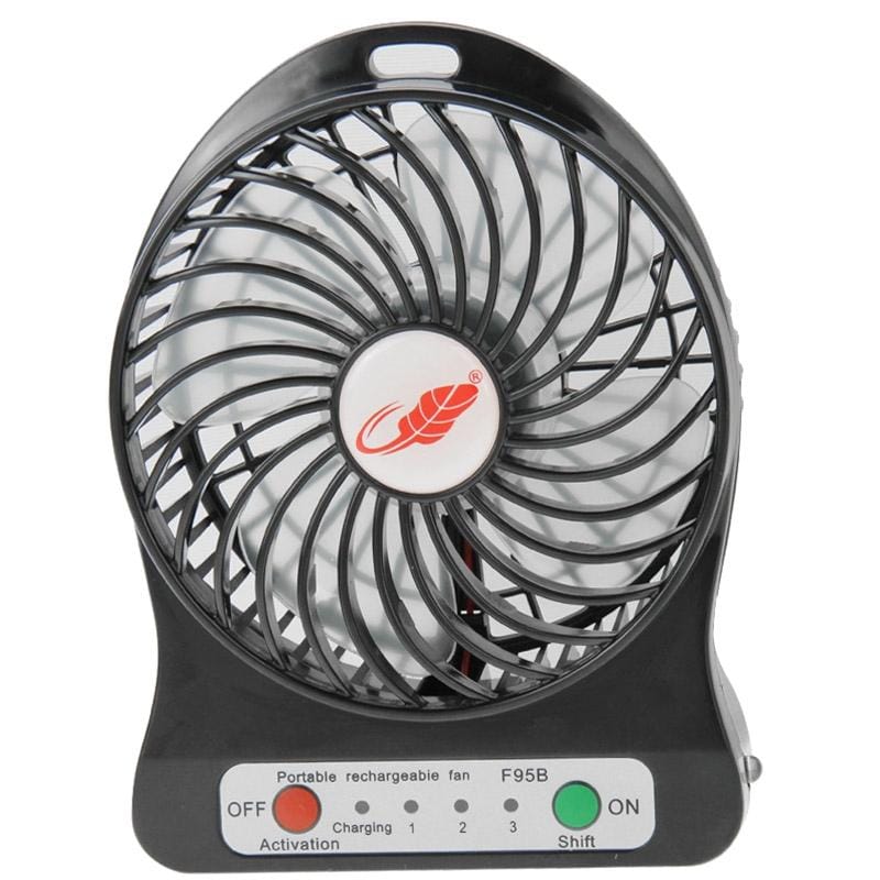 4 inch Portable USB Mini Fan with Wind Third Gear Adjustment, Size: 14cm x 10.5cm x 4cm (Black)