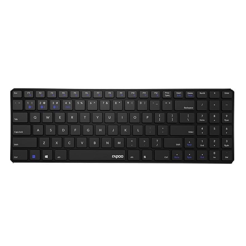 Rapoo E9300G 98 Keys Multi-modes Laptop Business Office Multi-mode Wireless Bluetooth Keyboard (Black)