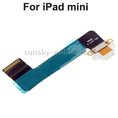 Tail Connector Charger Flex Cable for iPad mini 1 / 2 / 3 (White)