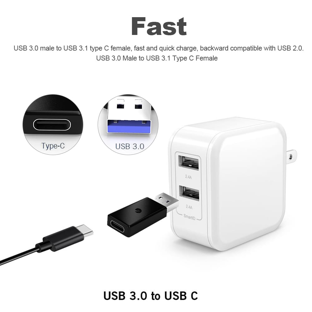 USB 3.0 Male to USB 3.1 Type C Female Data Converter USB 3.0