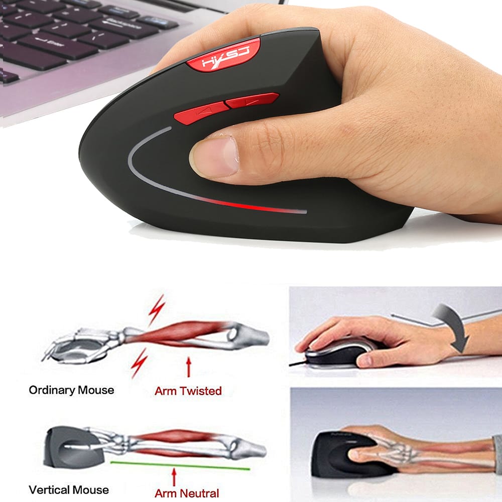 HXSJ T24 2.4G Wireless Mouse Vertical Ergonomic Adjustable
