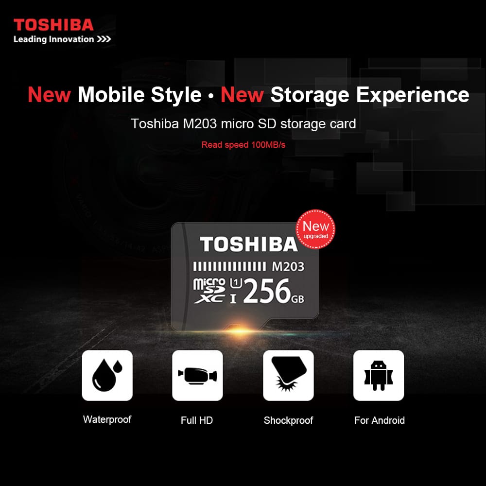 TOSHIBA Micro SD Card 64G TF Card U1 C10 M203 100MB/s - 64GB