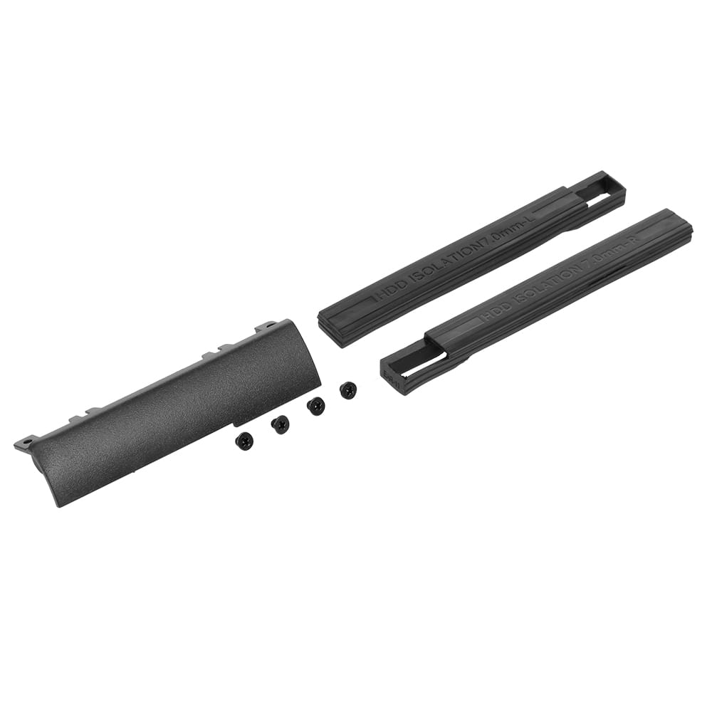 1pc New Hard Drive Caddy Cover + 7mm HDD Isolation Rubber