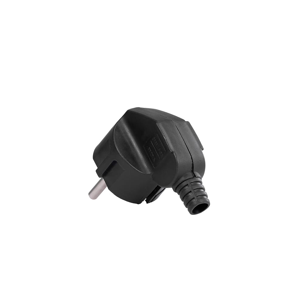 16A EU Removable Plug Round Pin German Standard Bent Plug